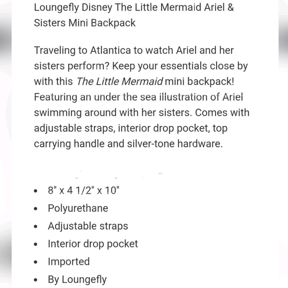 NWT Loungefly Little Mermaid Ariel and Sisters set - Picture 8 of 16